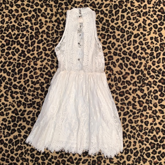 Free People White Lace Halter Dress - Picture 3 of 7